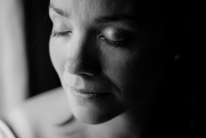 Mariage Chamonix portrait douceur de la mariee