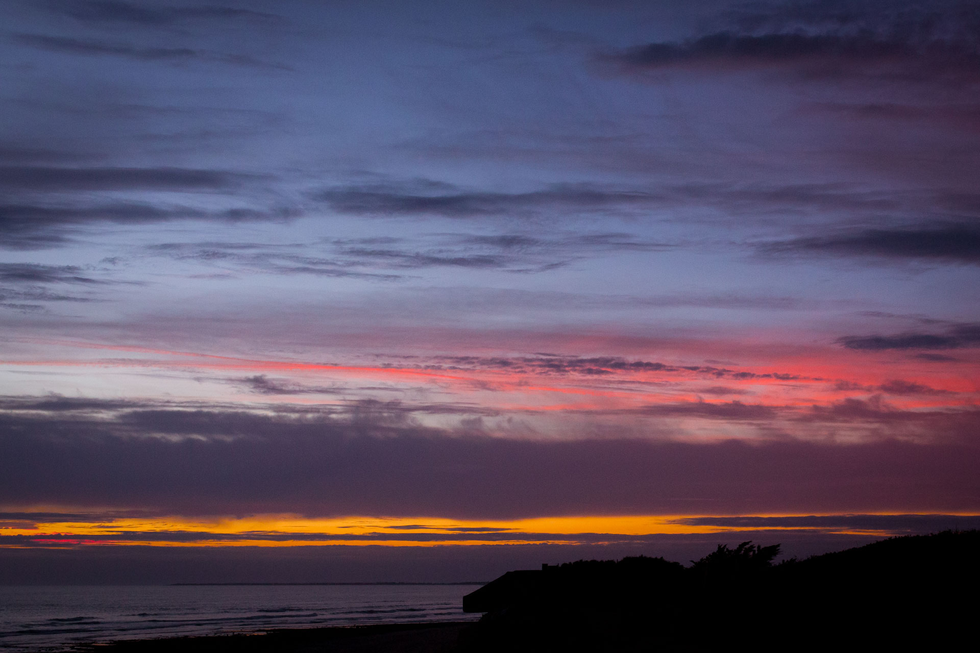 coucher de soleil a Sainte marie de Re