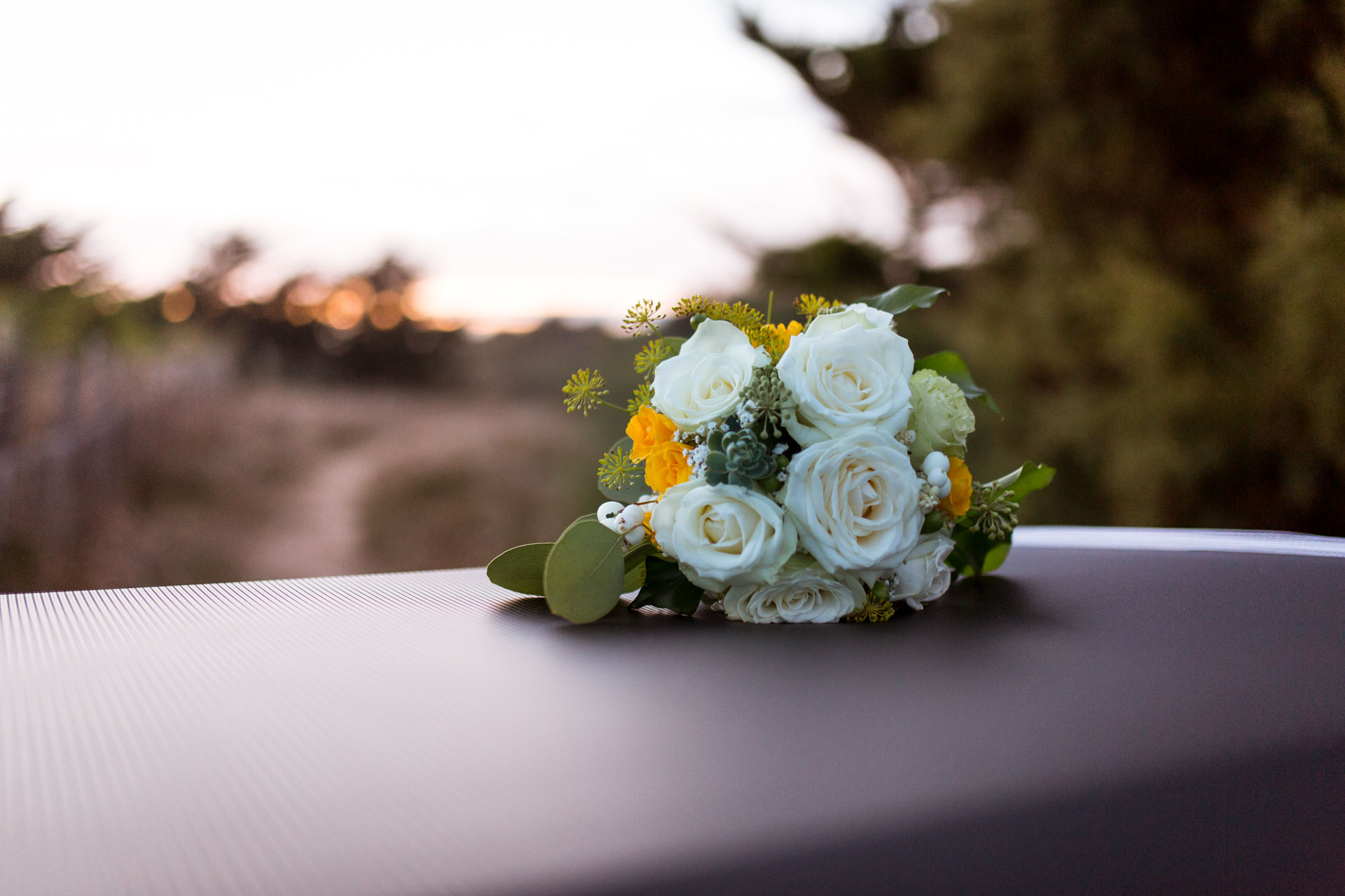 le bouquet sur la 2 cv