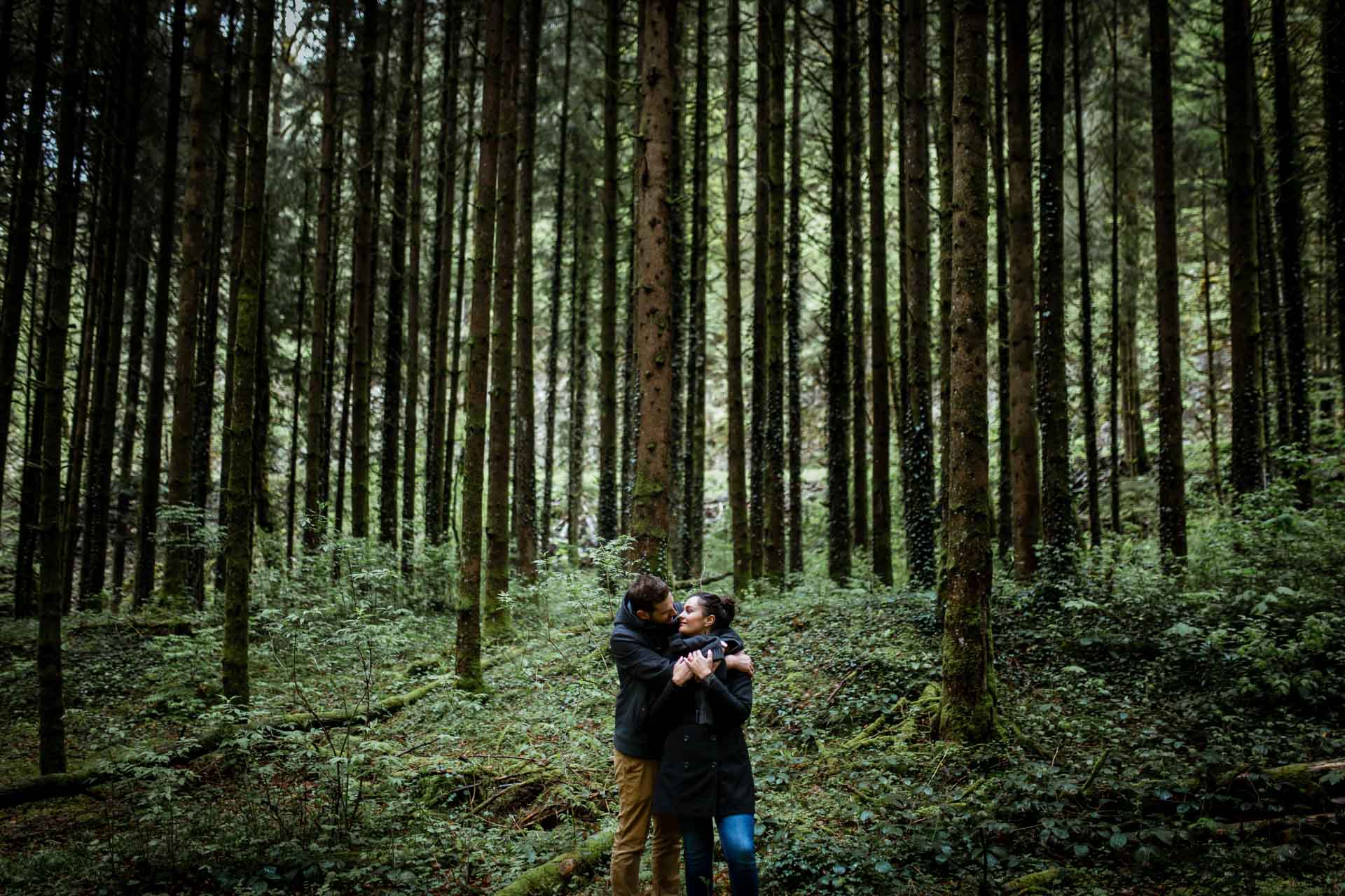 Amoureux dans les arbres du Creux de l'envers