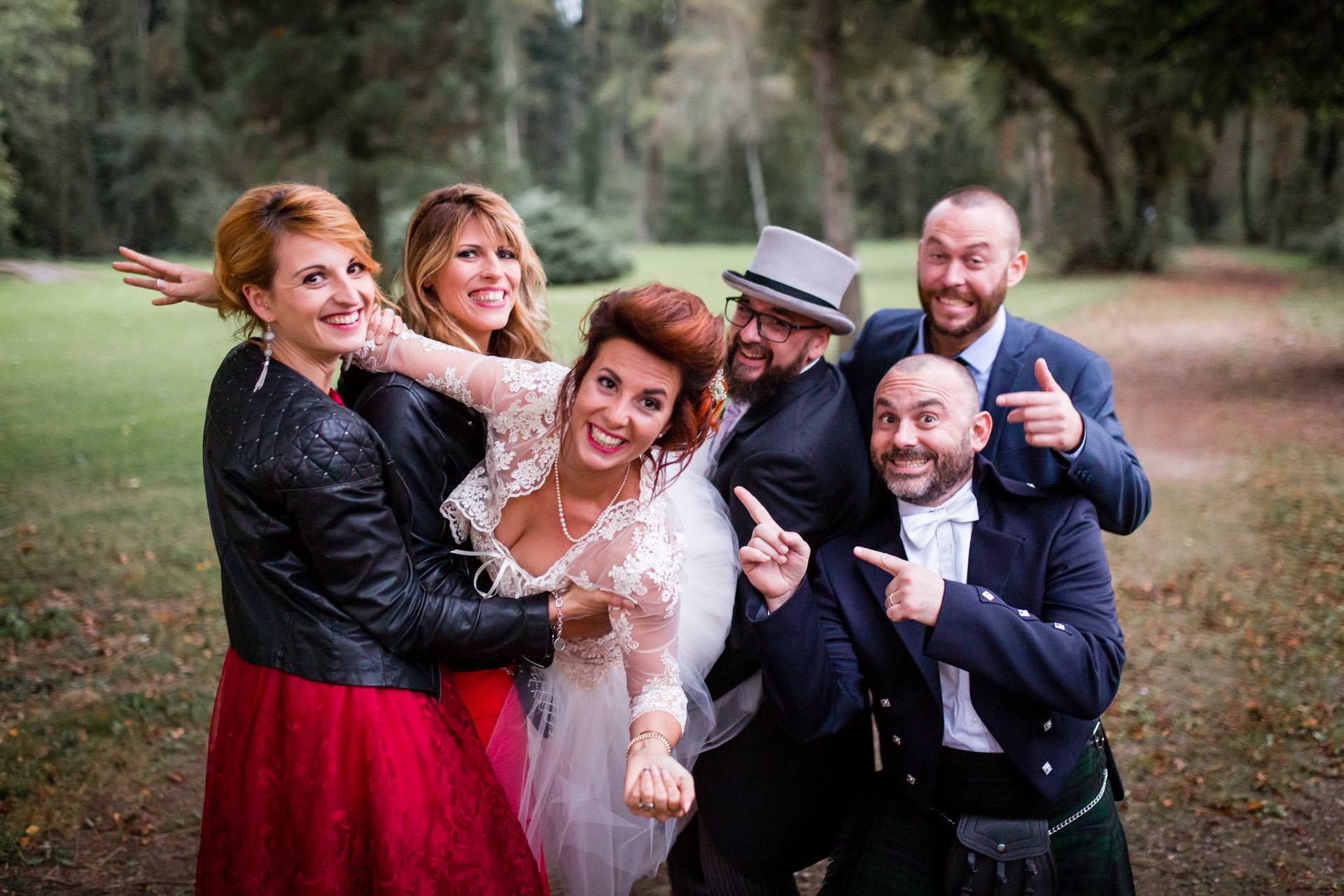 Photographe de Mariage Rock avec temoins et freres