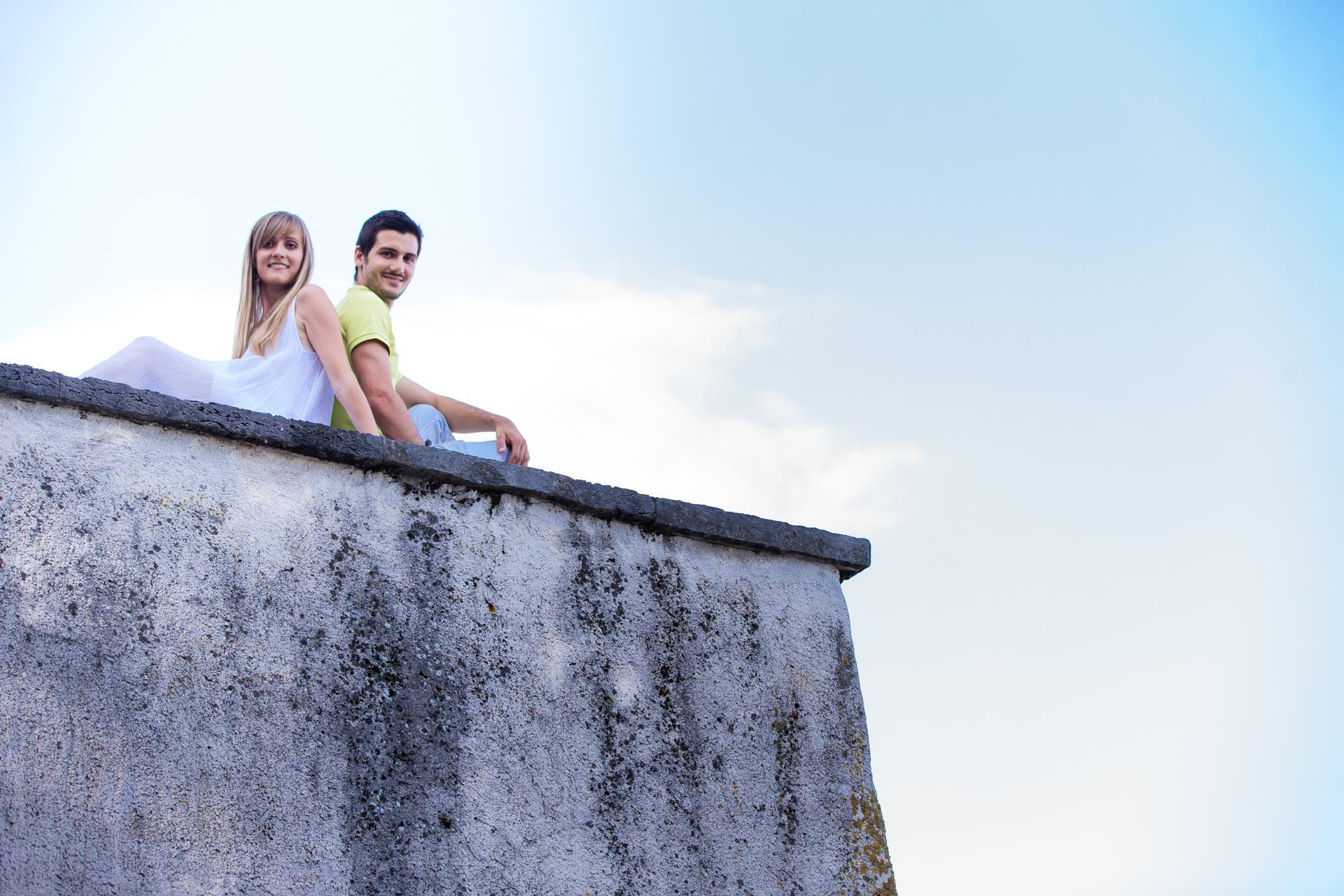 Seance engagement Chateau de Nyon couple