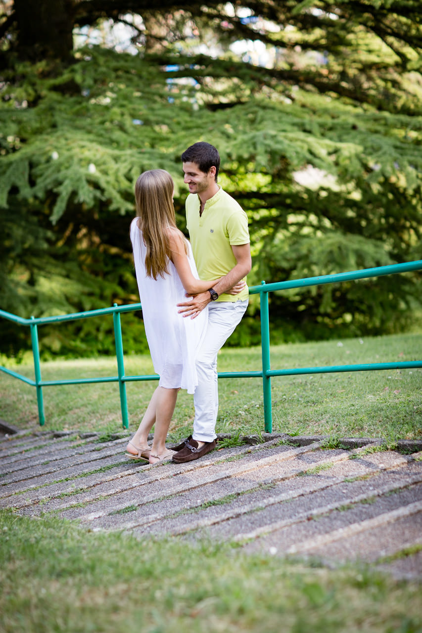 Seance engagement a Nyon rampe d'escalier